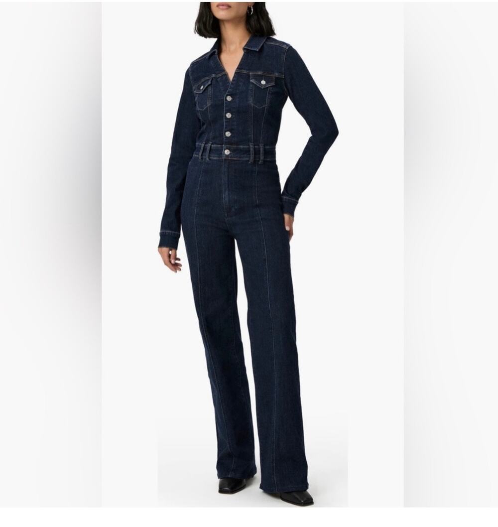 PAIGE Sasha Denim Jumpsuit, Size 6, Dark Wash - New!